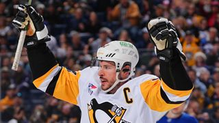 Crosby passes Gretzky with NHL-record 20th point-a-game season taken in Buffalo, N.Y. (Penguins)